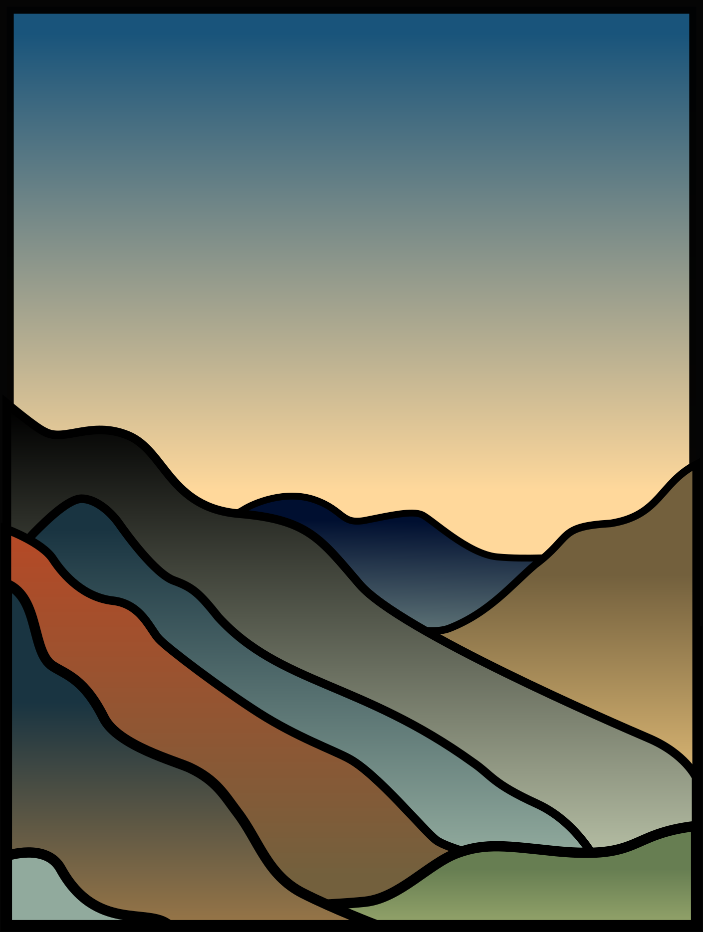 minimalistic mountains